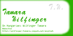 tamara wilfinger business card